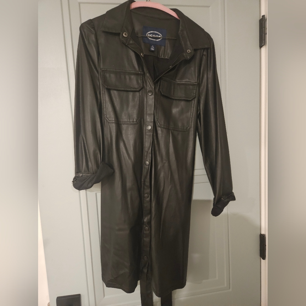 Stylish Black Leather Jacket Dress